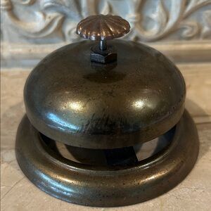Antique-Style Oil Rubbed Bronze Service Bell RARE